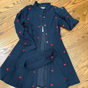 Kiel James Patrick Cozy Cabin Kids Navy heart dress Girls 7